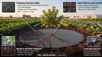 Round Weed Mat 1.2 M with Chain | Plant Basin 100 GSM view 2